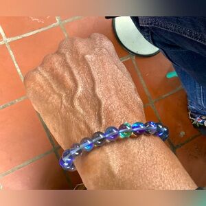 Men’s Gray Angel Mermaid Gemstone  Bracelet